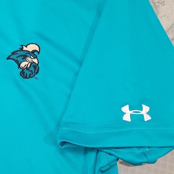 𝅺under Armour Teal Green / Blue Polo Shirt Medium Polo Shirt - Picture 3 of 3